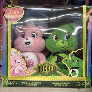 Care Bears x Wicked 2-Pack Glinda‎ Elphaba Bear Limited Edition Nrfb IN hand